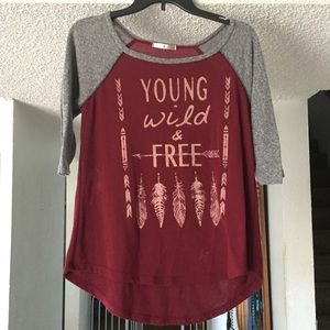 Young Wild and Free graphic tee