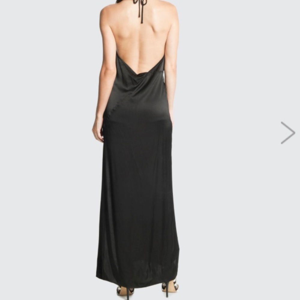 (Dolce Vita) Black Silky Halter Gown NWOT - Picture 3 of 3