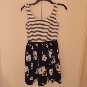 Lightly worn fit and flare aqua dress