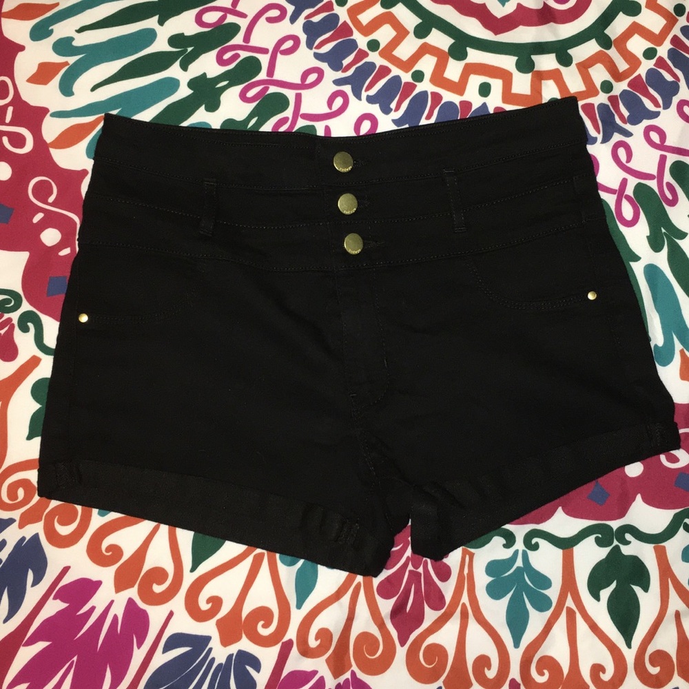 Black high waisted shorts