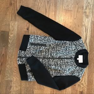 Bomber jacket with leather detail Sz XS