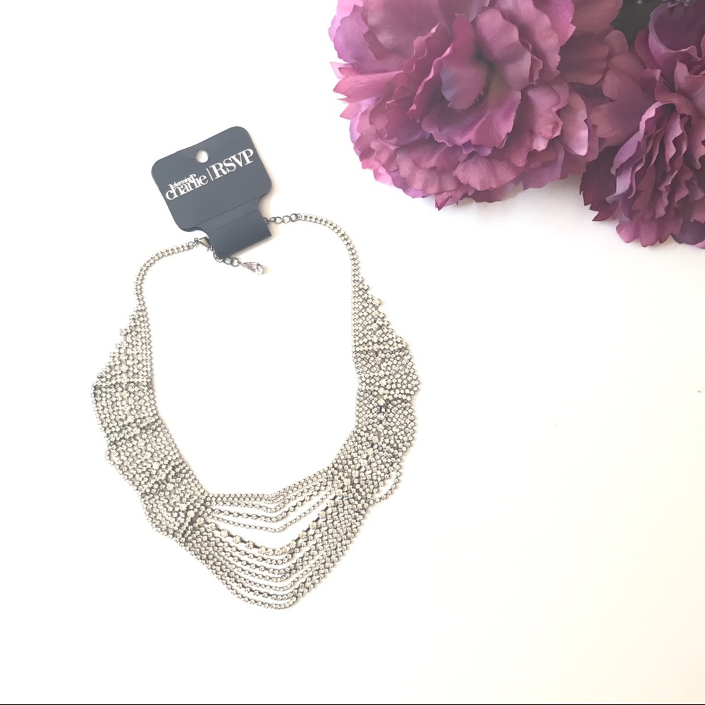 SALE Unique Statement Bridal Crystal Necklace - Picture 5 of 8