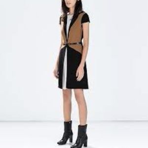 New Zara dress - black, brown, white (size medium)