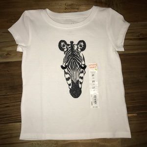 NWT White Zebra Tee