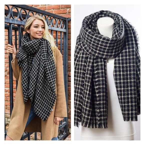 Plaid Blanket Scarf - Picture 4 of 4