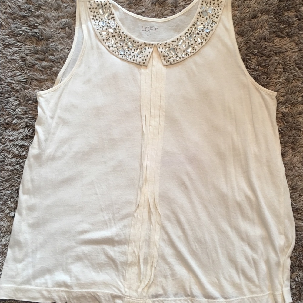🚫SOLD🚫 EUC Loft Embellished Tank