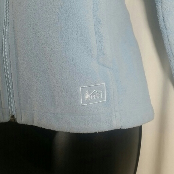 REI Fleece Light Blue Zippered Jacket Size XS - Picture 3 of 6