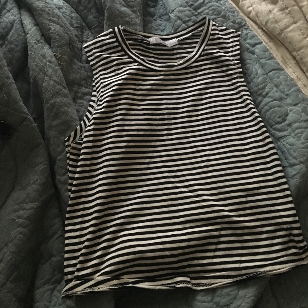Striped Halter Crop Top