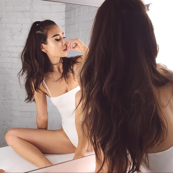 Tops - RESTOCKING! 'Leah' White Flat Bodysuit