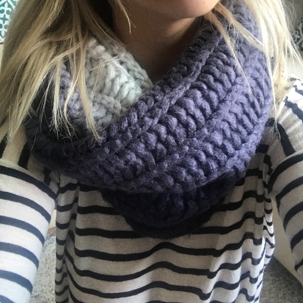 Blue ombré scarf