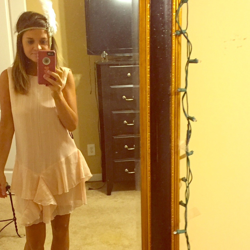 Vintage Peach Short Dress