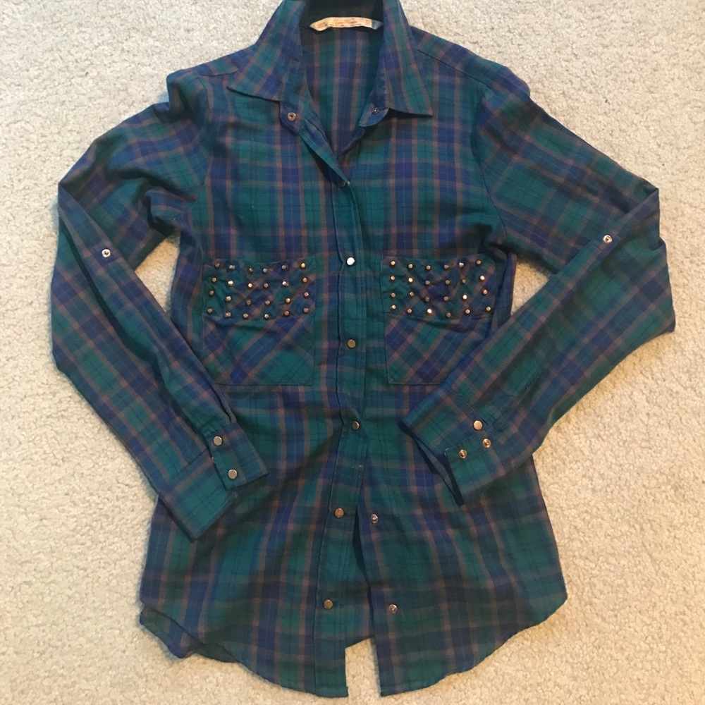 Plaid button down