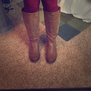 Tall Tan Leather Boots