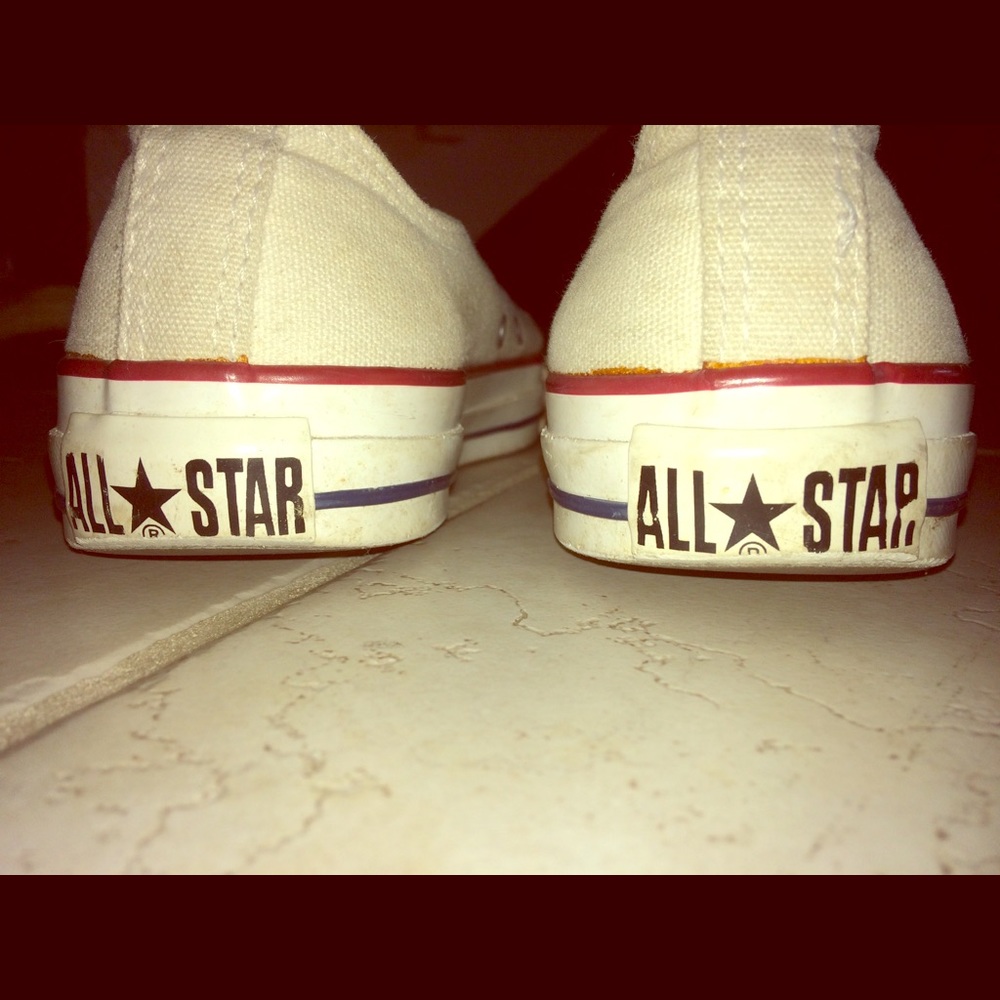 All white vintage converse