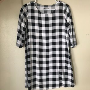 American apparel checkered shirt dress