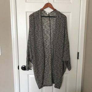 Cocoon long wrap sweater