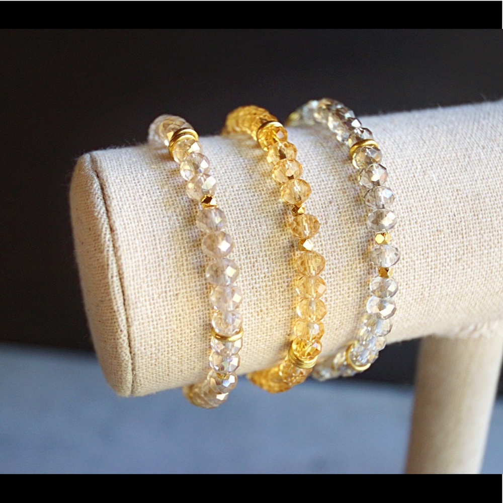 crystal & gold bracelet
