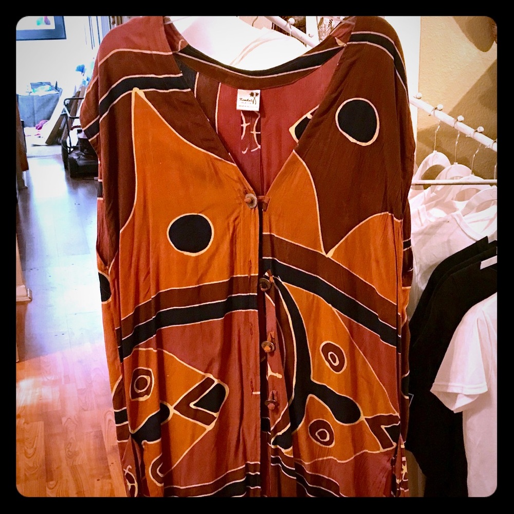 African inspired long sleeveless cover