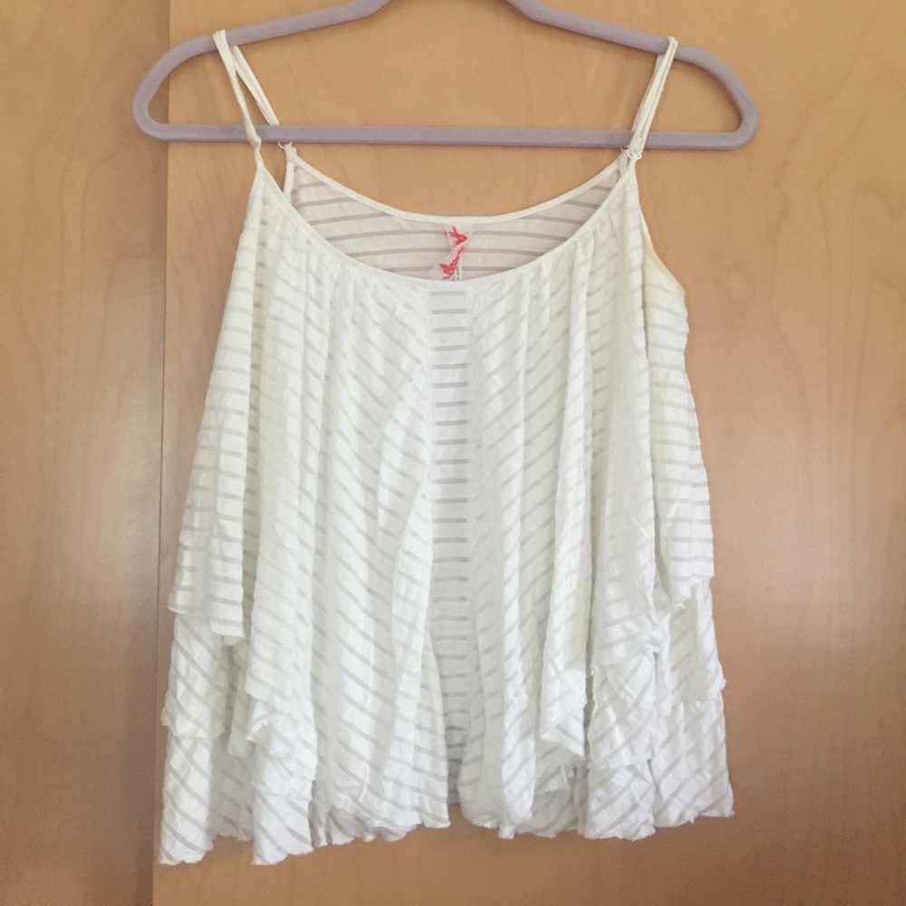 Free People Striped Tiered Tank