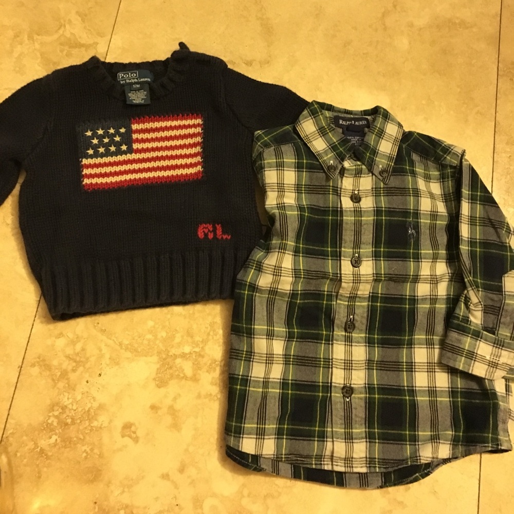 Polo sweater and button down