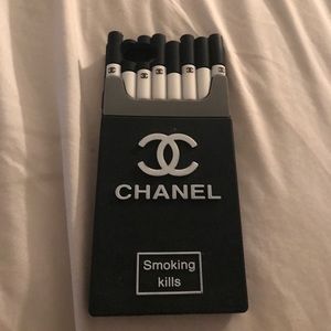 Black Chanel phone case