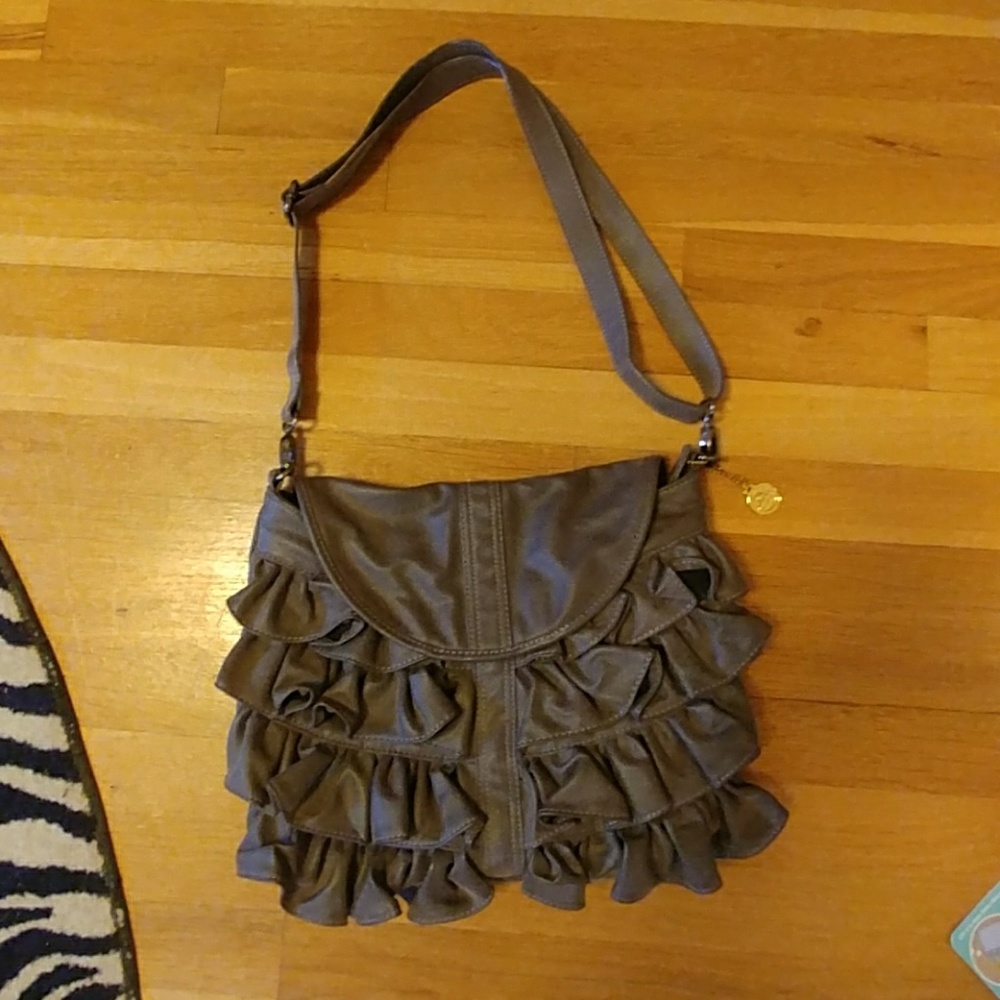 Big buddha brand grey ruffle bag