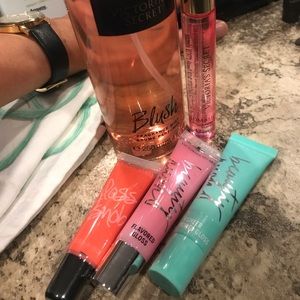 Victoria's Secret blush bombshell plus lipgloss