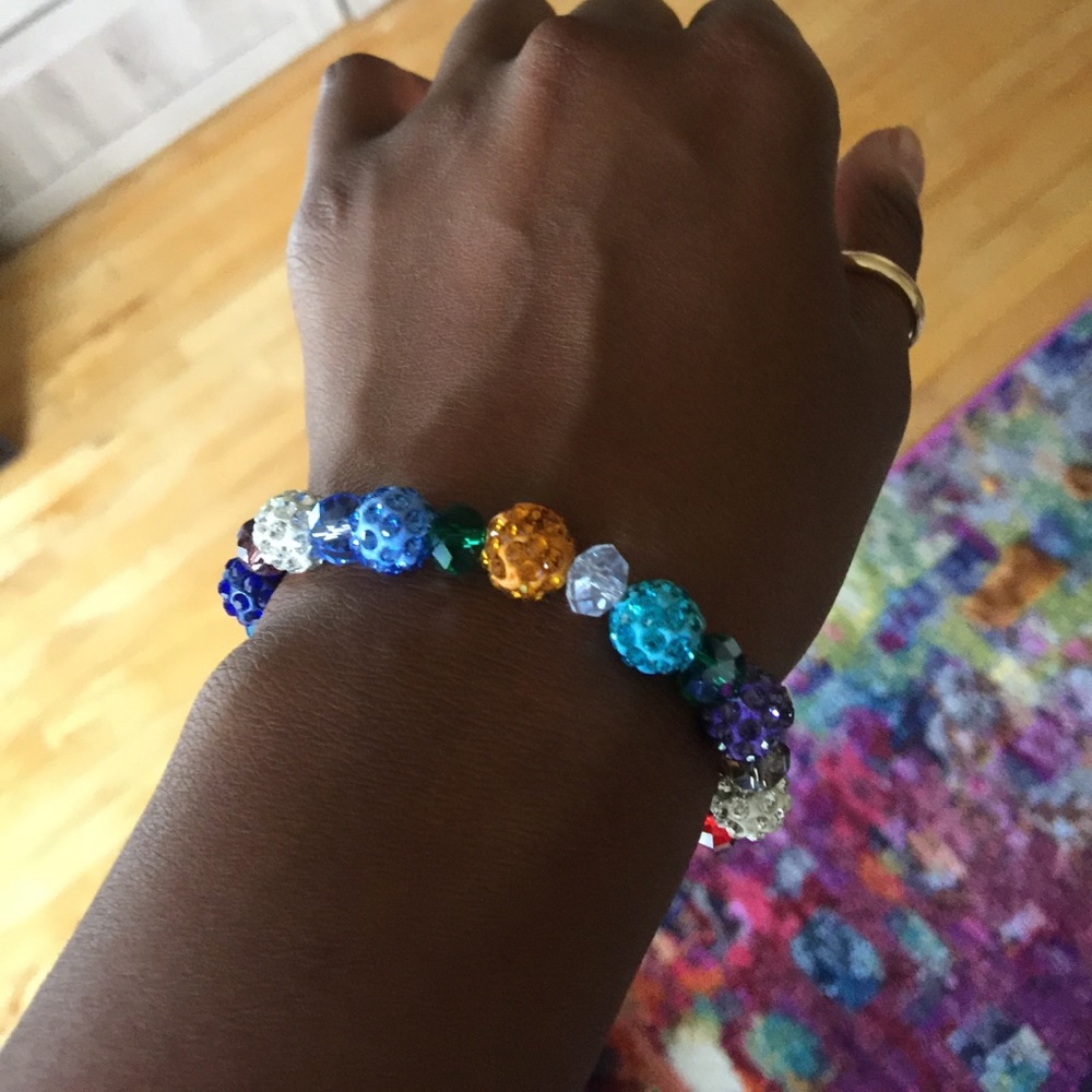 Stretch multicolored beaded bracelet!