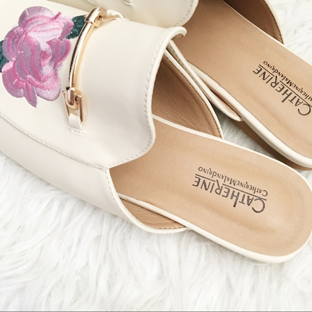 Floral Cream Slip Ons "Pika" by Catherine Malandri - Picture 4 of 4