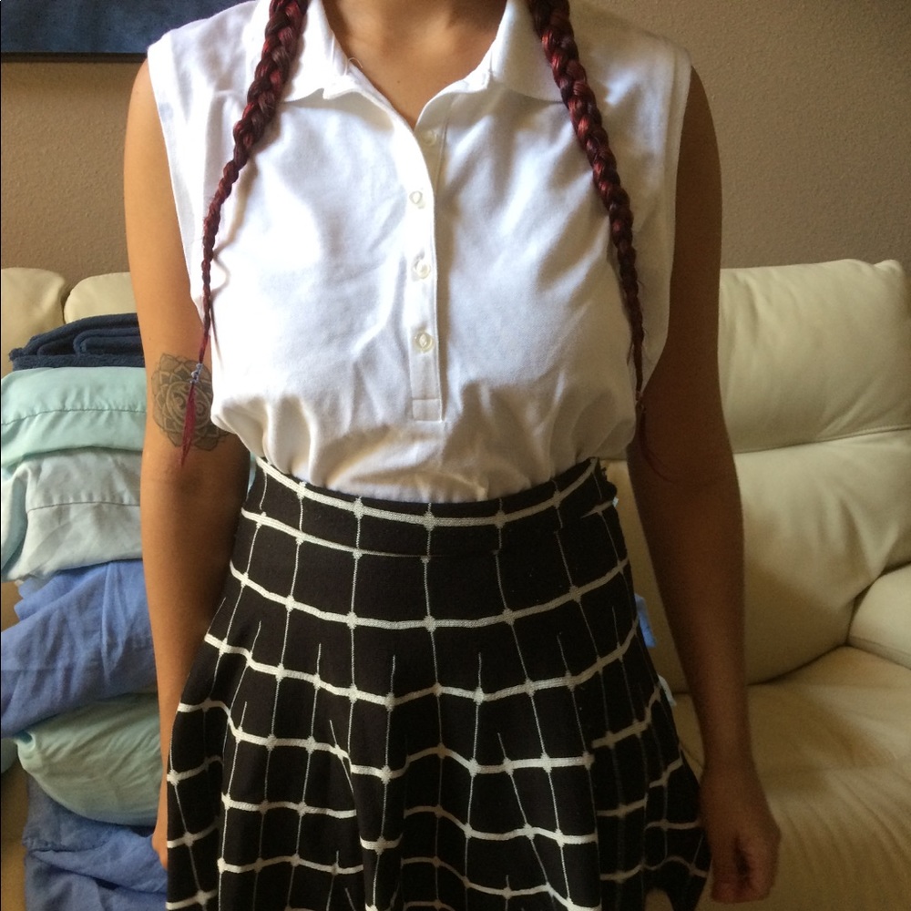 Candies skirt with Croft& Barrow collared shirt