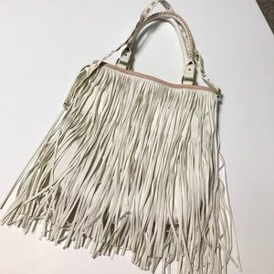 White fringe Steve Madden purse