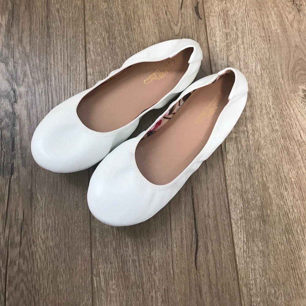 White Ballet Flats
