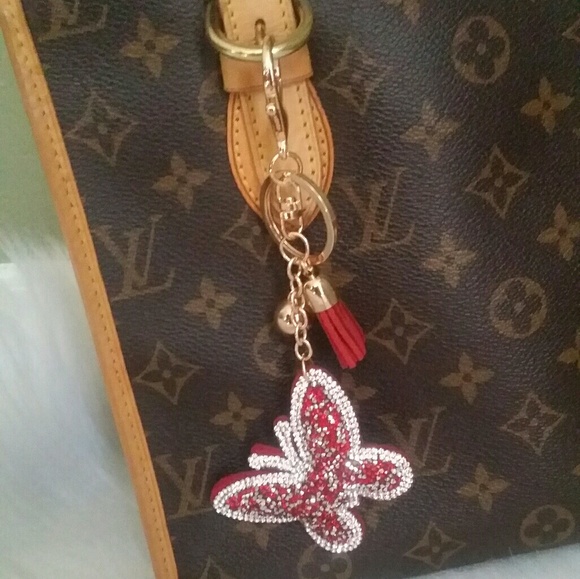 Beautiful sparkling butterfly bag charm / key chai - Picture 4 of 4