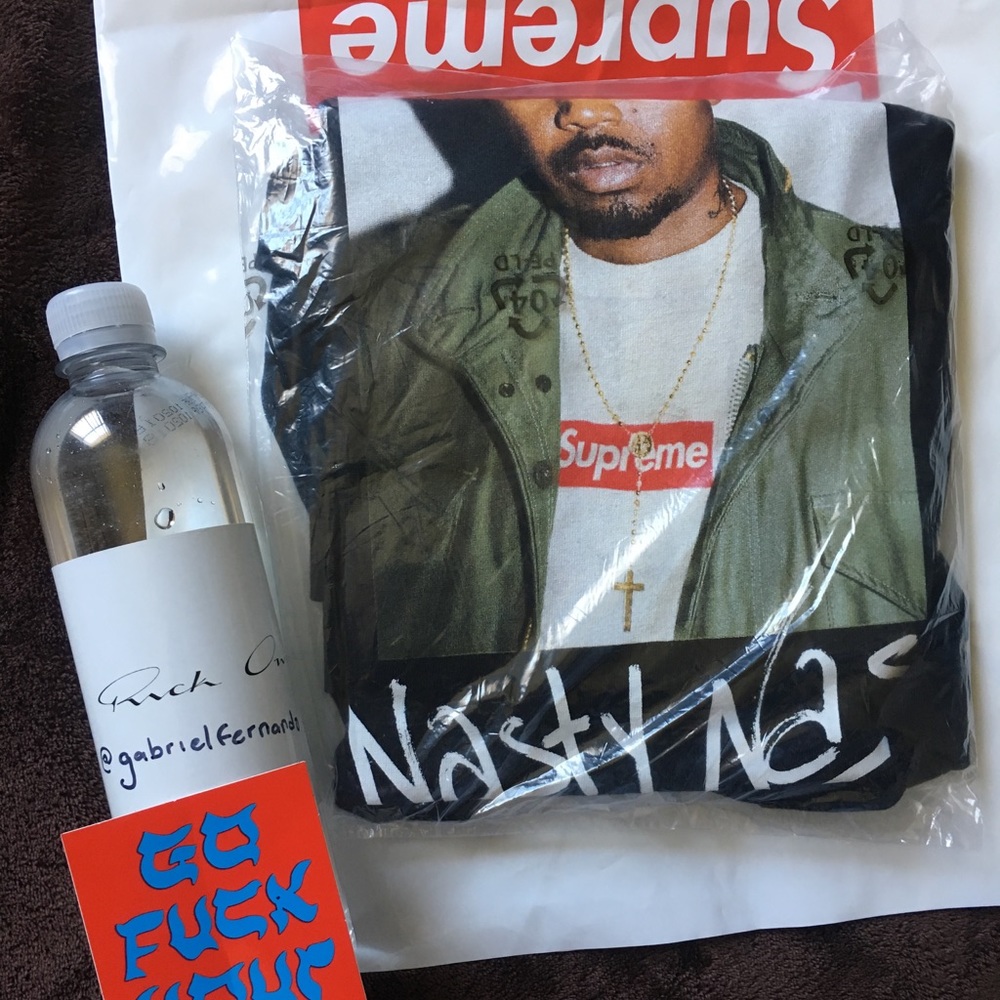 Supreme FW17 Black Nasty Nas Tee Shirt (Large)