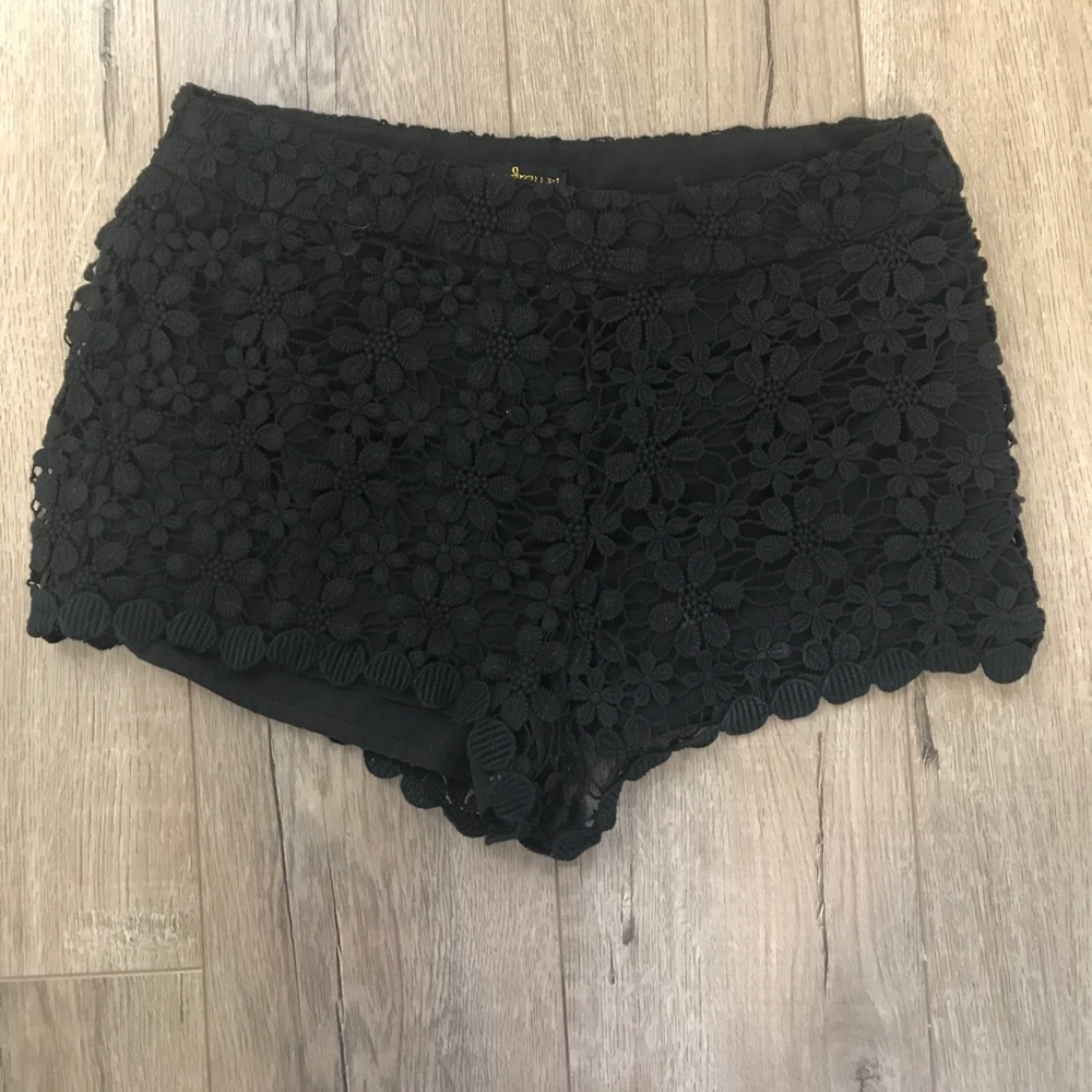 Black Crochet Short