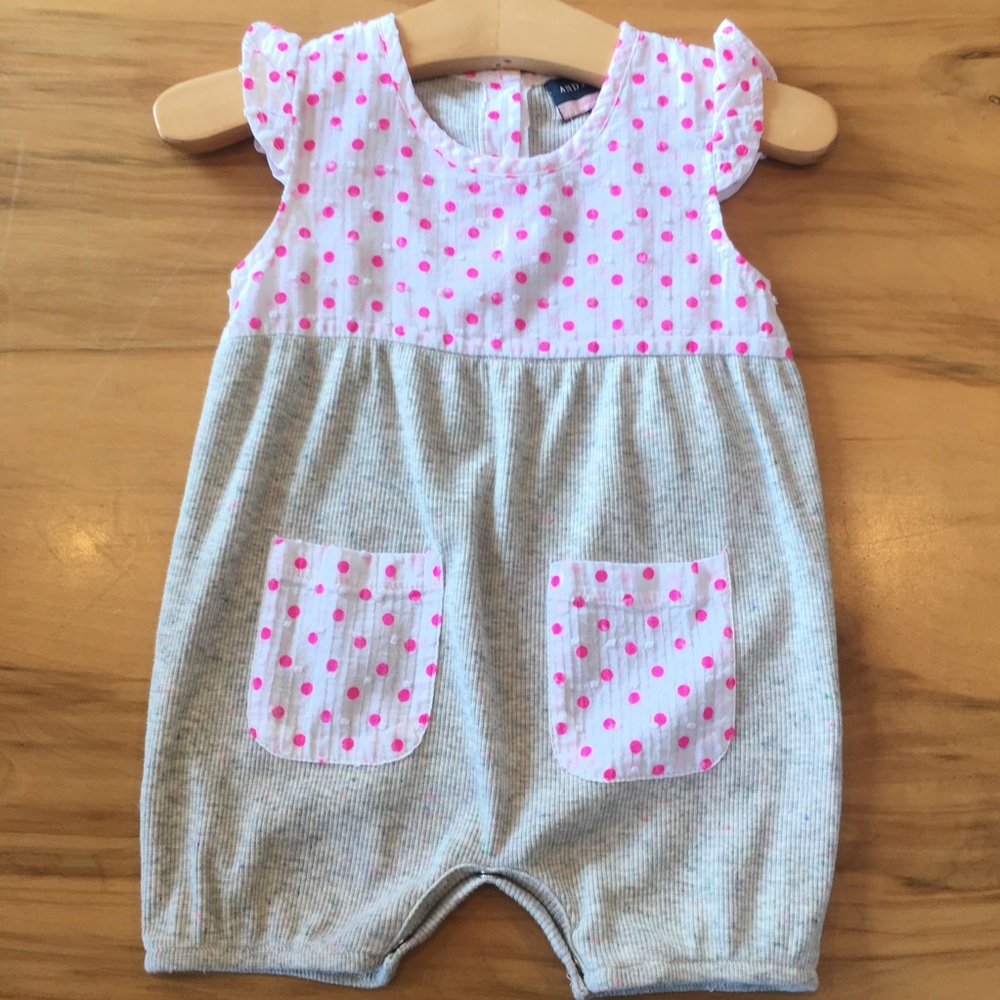 Andy & Evan  12-18mos romper $19