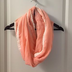 Peach infinity scarf