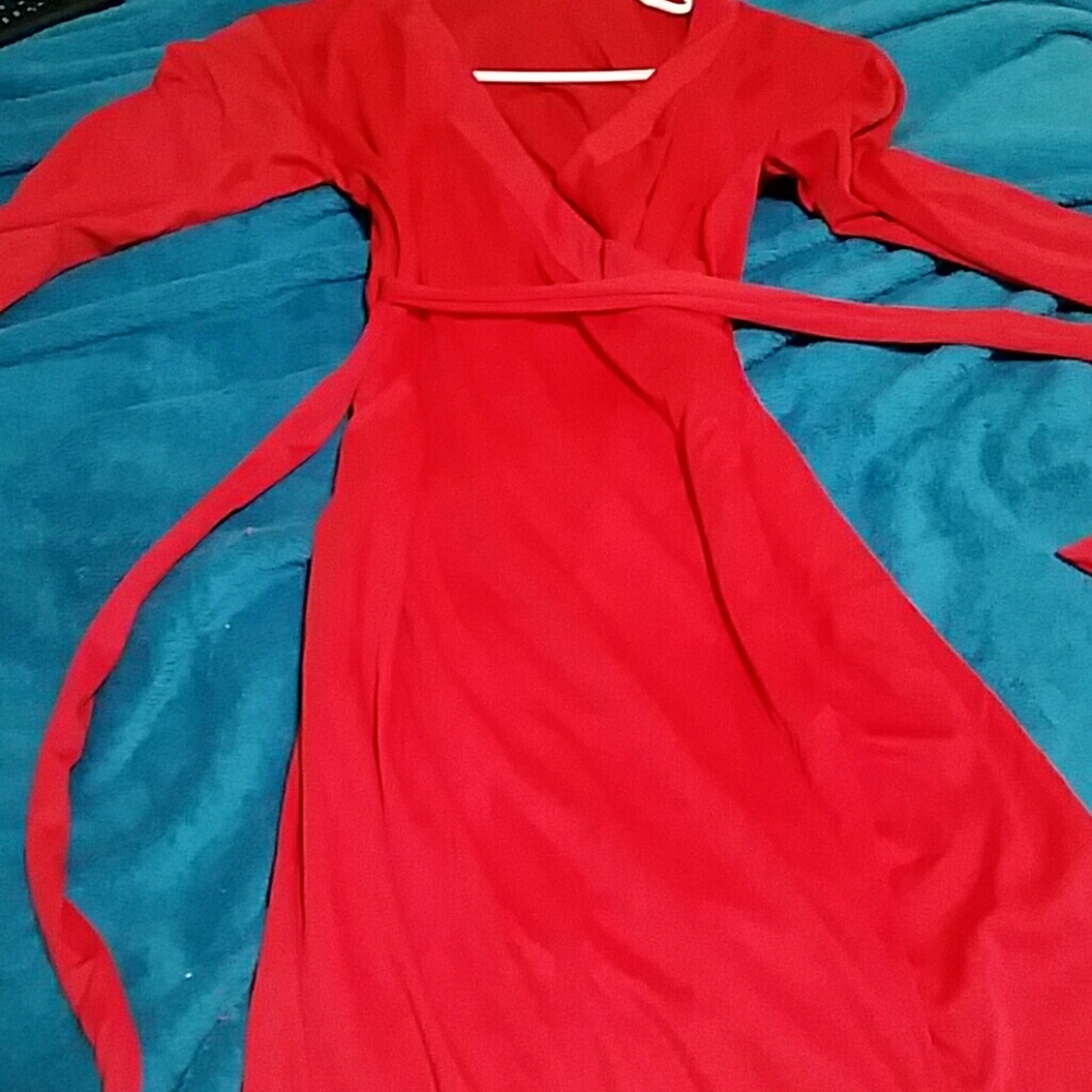 Red wrap dress - Picture 1 of 1