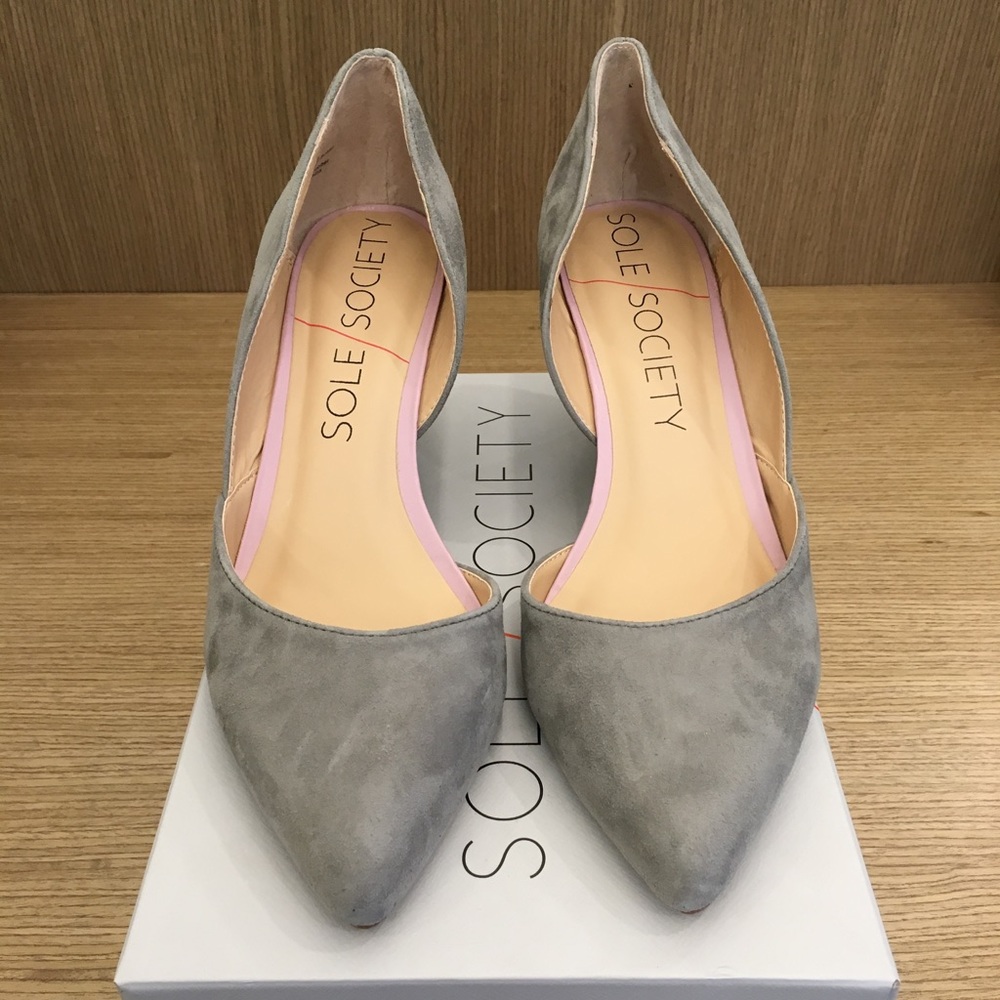 Grey Sole Society Wedges
