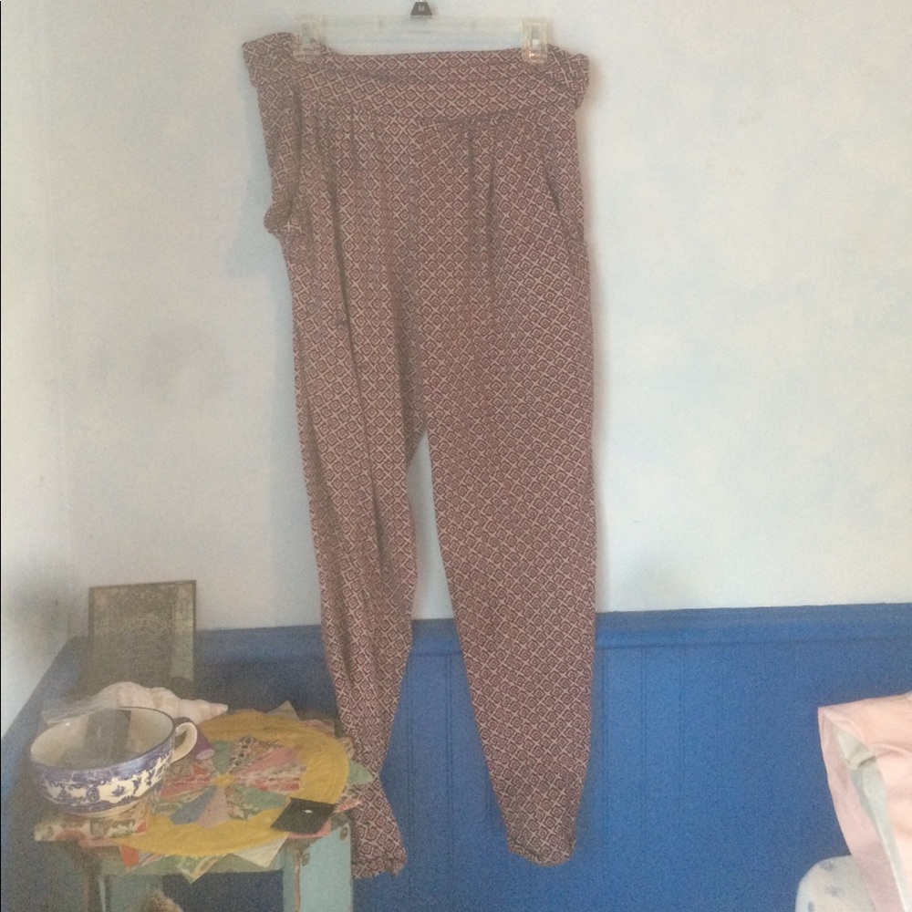 Patterned Harem Pants