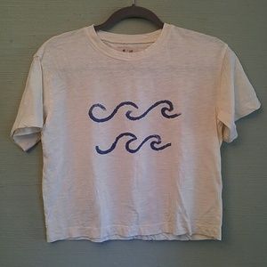 Madewell waves crop t shirt XS
