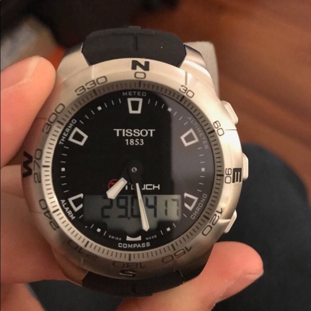 Authentic Tissot T-touch edition watch in black