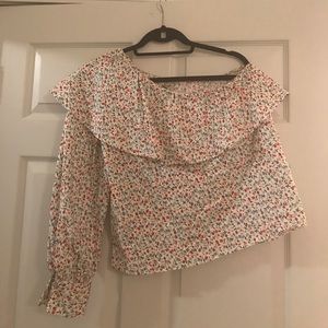 Zara One Shoulder Floral Top