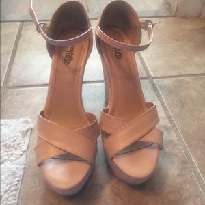 Charlotte Russe nude wedges