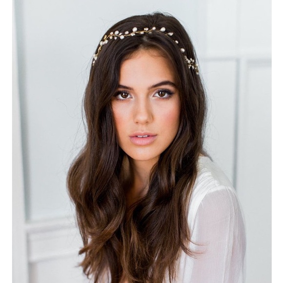 Freshwater pearl Bridal hair vine - Picture 2 of 7