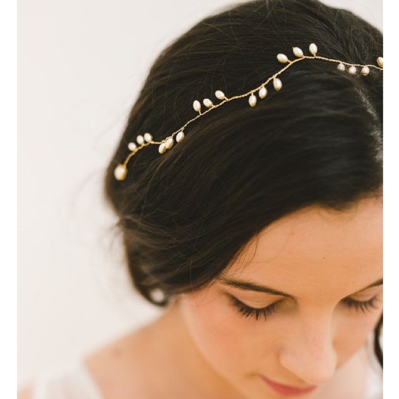 Freshwater pearl Bridal hair vine - Picture 6 of 7