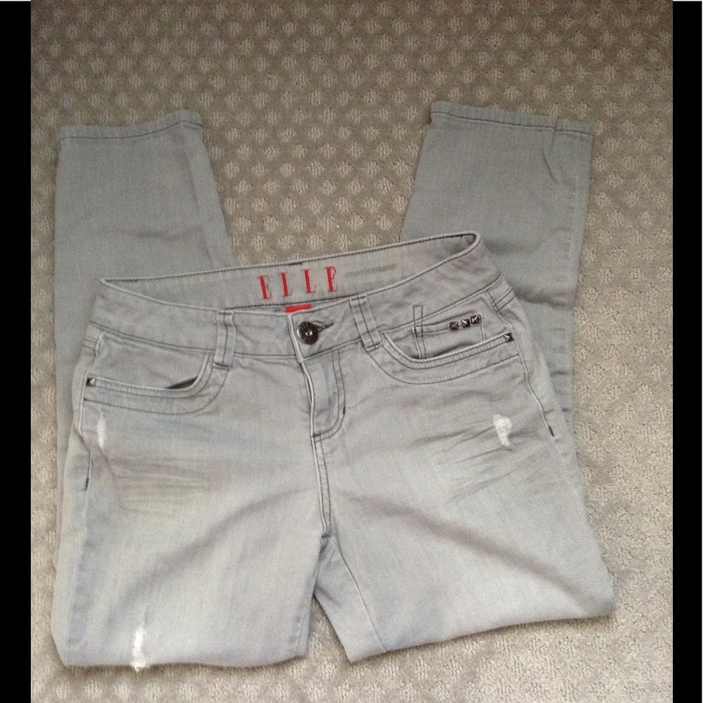Elle Gray Soft Cropped Jeans