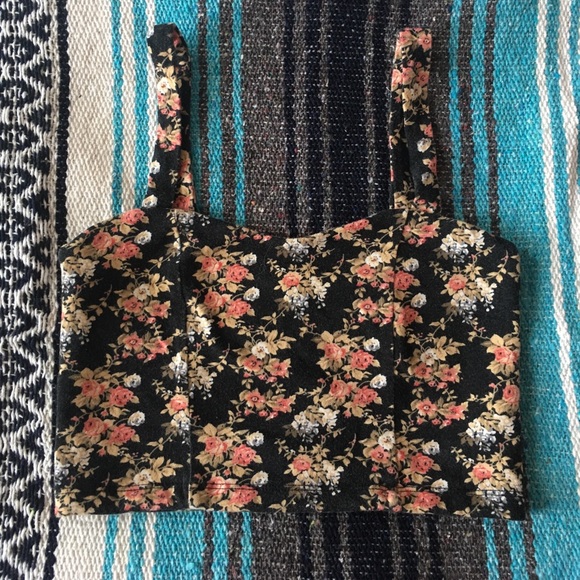 Forever 21 Floral Crop Top Small - Picture 1 of 3