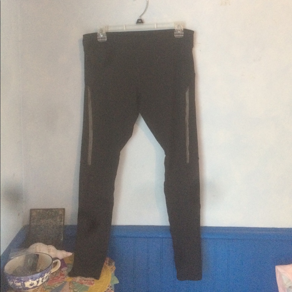 Black leggings with Silver Strip