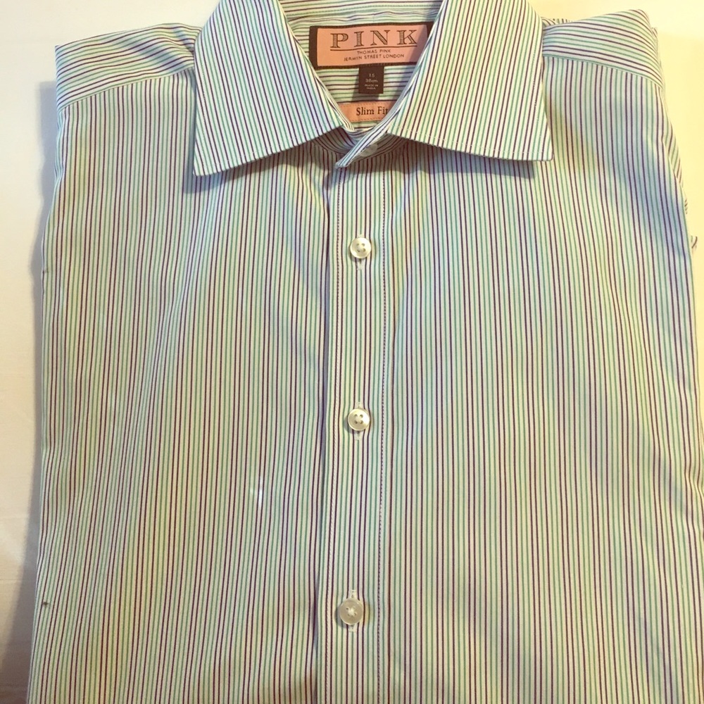 Men's Thomas Pink Slim Fit Dress Shirt